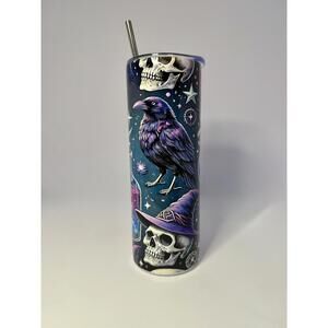 20 oz Witch Stainless Steel Tumbler with Lid, Straw